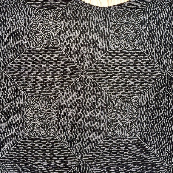 Vintage 1940s corde Black Clutch Bag - Picture 5 of 6